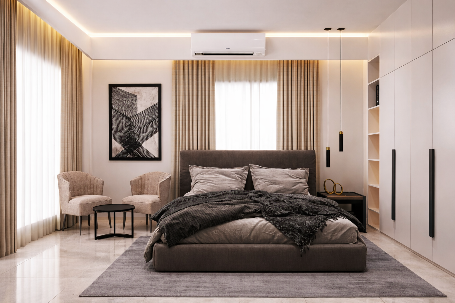 Bedroom & Living Room Interiors