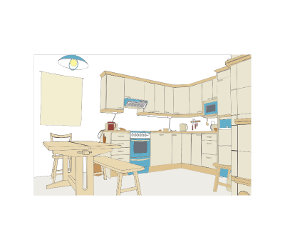 •Open Kitchen Concepts