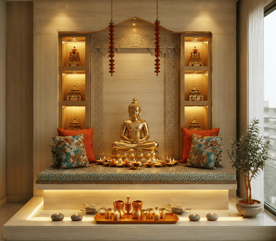Contemporary Modern Pooja Units