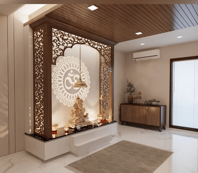 Space-Saving Apartment Pooja Designs